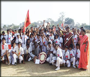 Students and teachers at event