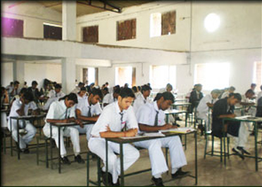 Students writing exam